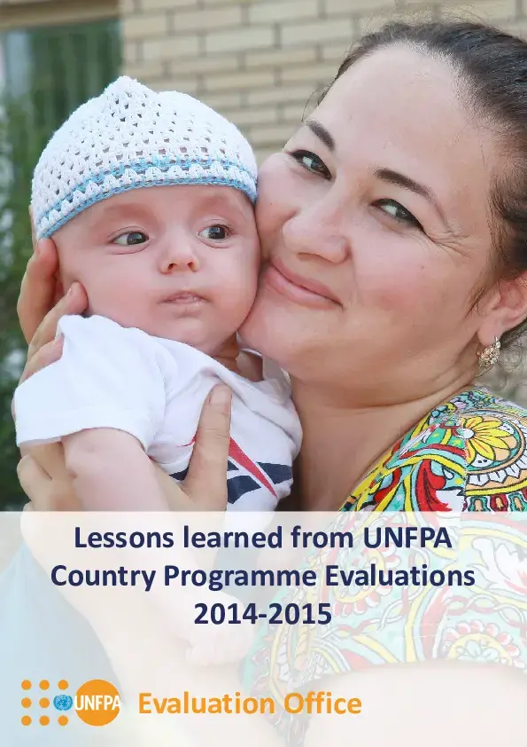 Lessons learned from UNFPA Country Programme Evaluations 2014-2015