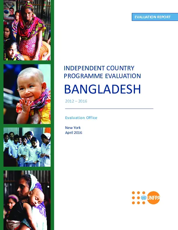 Bangladesh Country Programme Evaluation