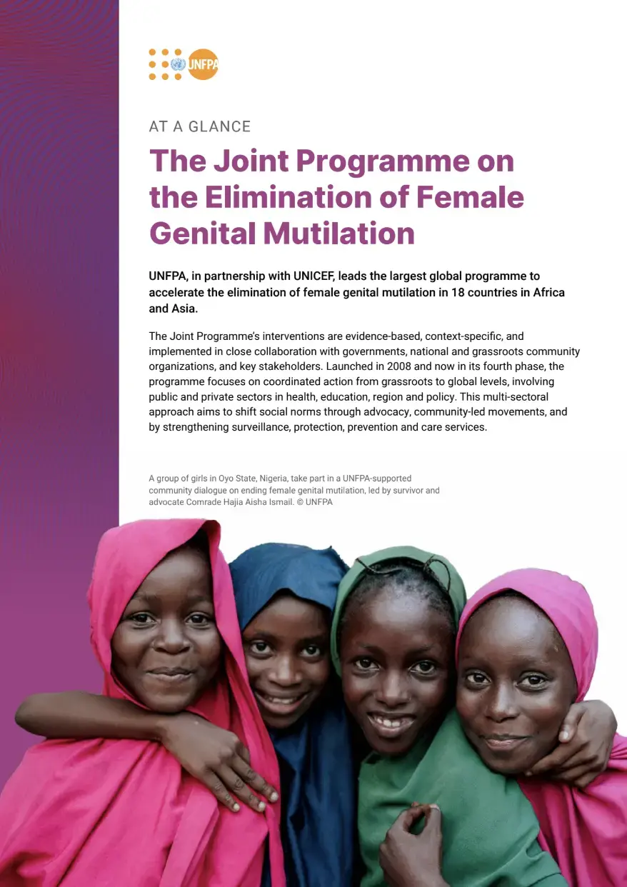 At a Glance – Joint Programme on the Elimination of Female Genital Mutilation