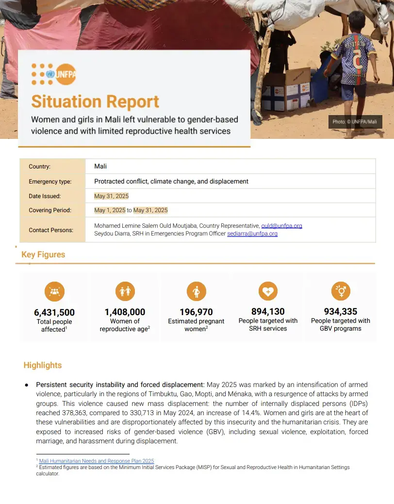 Mali Situation Report - May 2025