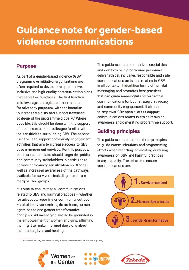 Guidance note on informed consent for gender-based violence communications