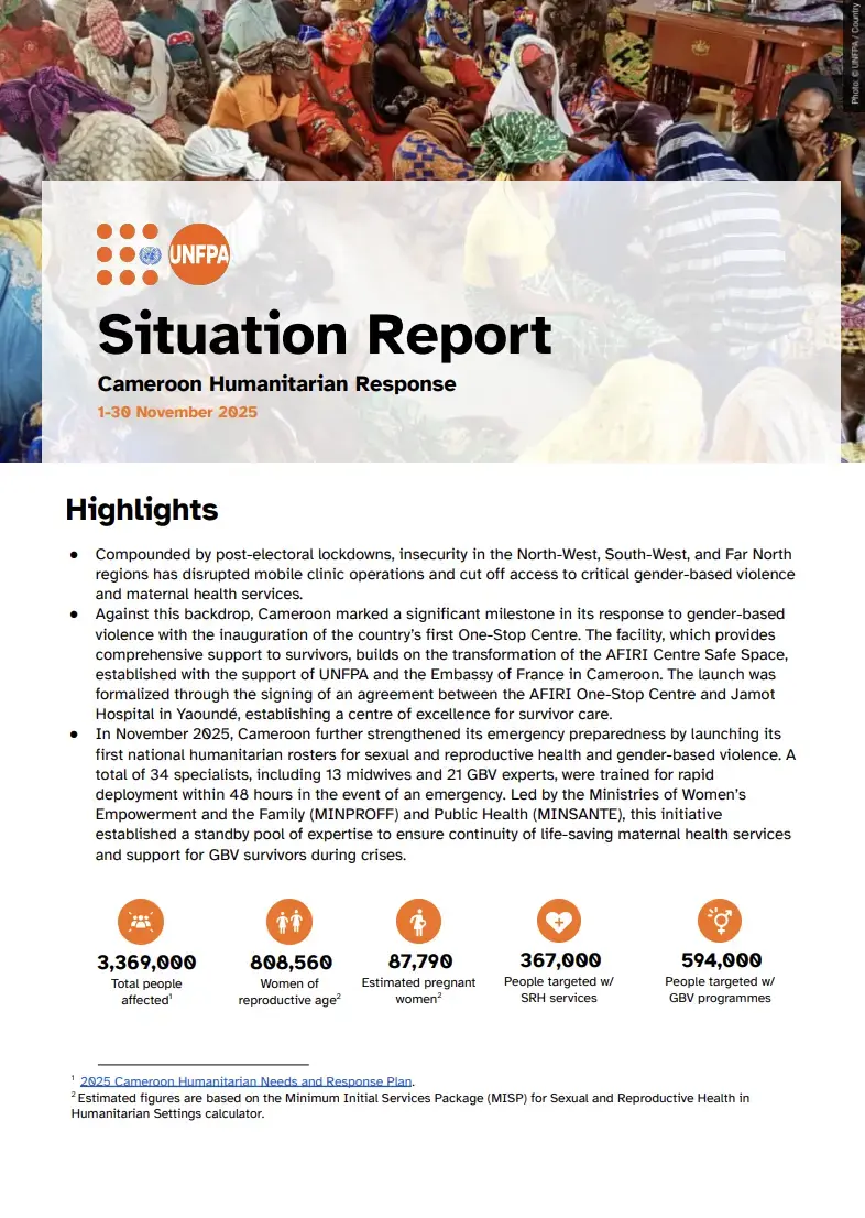 Situation Report on the Crisis in Cameroon - November 2025