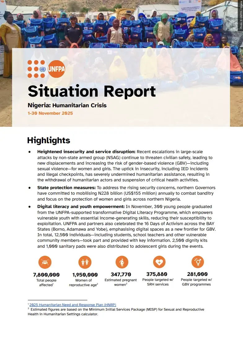 Situation Report on the Crisis in Nigeria - November 2025