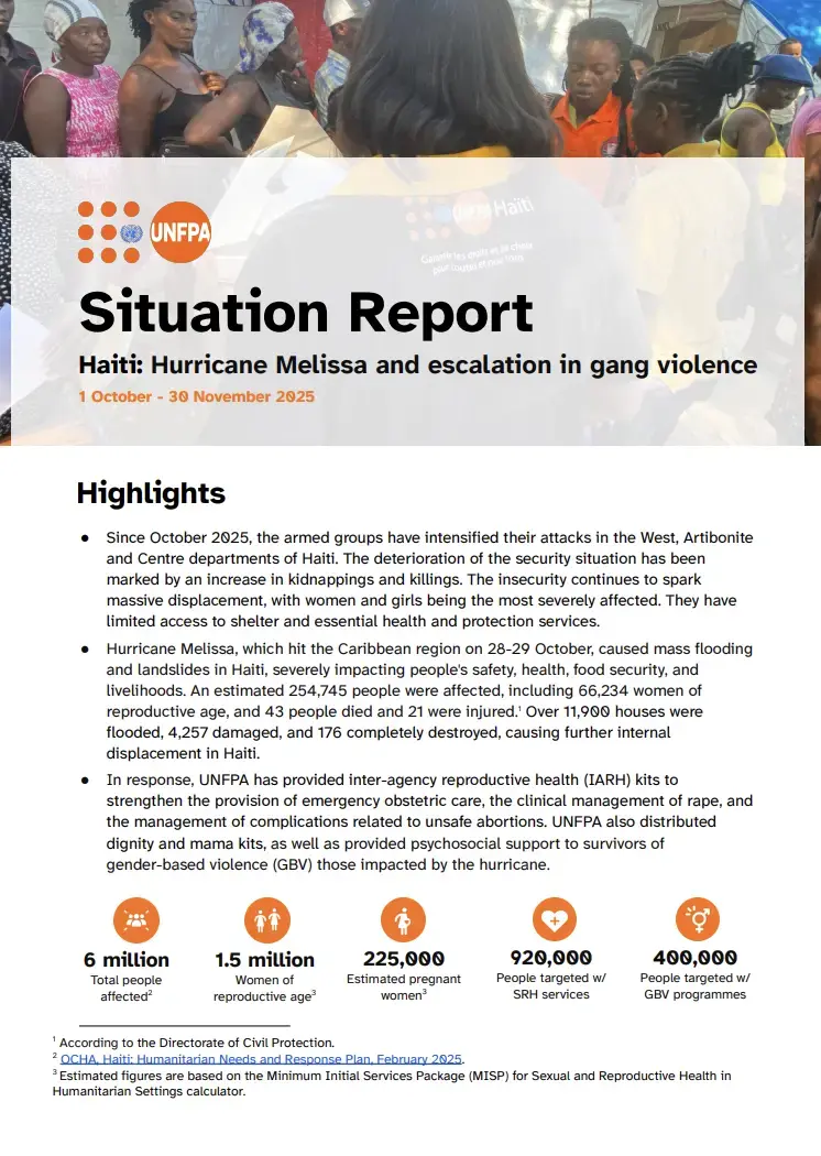 Situation Report on the Crisis in Haiti (October-November 2025)
