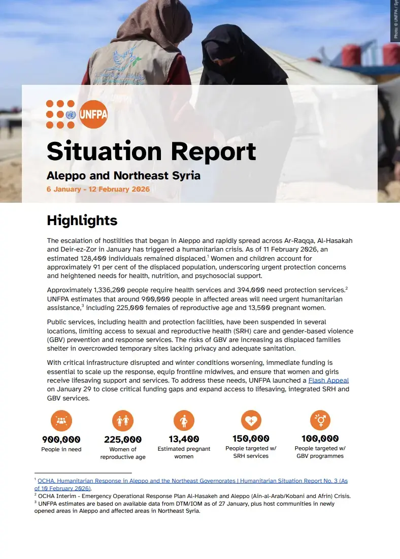 Situation Report on Aleppo and North-East Syria (6 January - 12 February 2026)