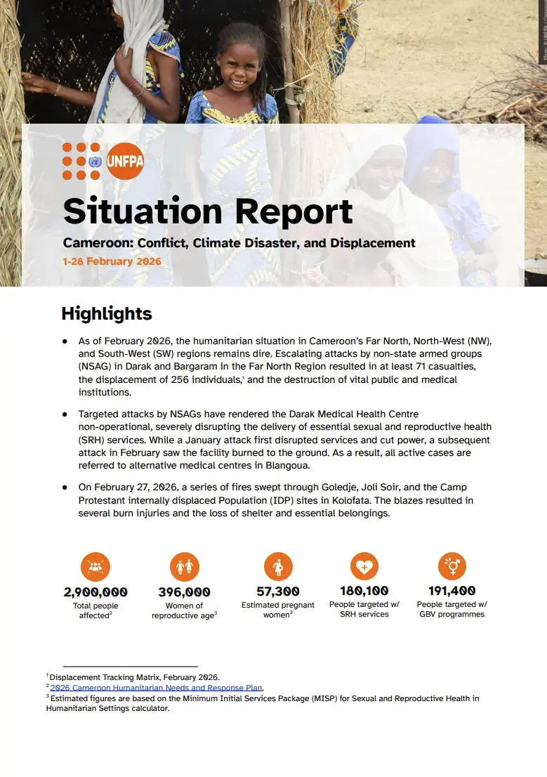UNFPA Situation Report on Cameroon - February 2026