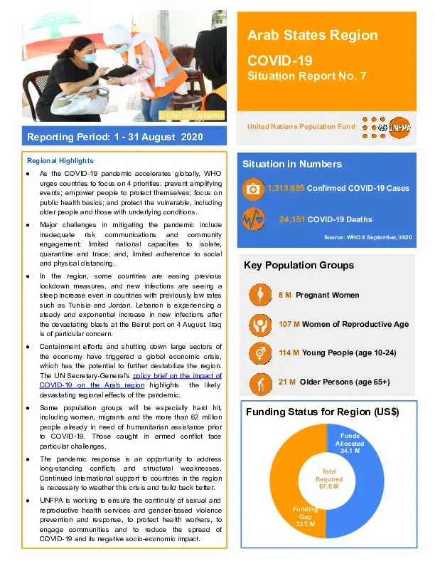 COVID-19 Situation Report No. 7 for UNFPA Arab States