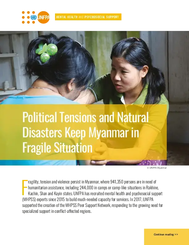 Political Tensions and Natural Disasters Keep Myanmar in Fragile Situation