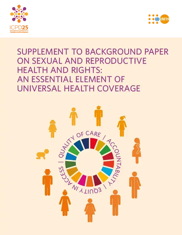 Supplement to Background paper on Sexual and Reproductive Health and Rights: An…