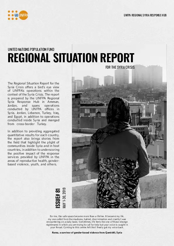 Regional Situation Report for Syria Crisis #81 May 2019
