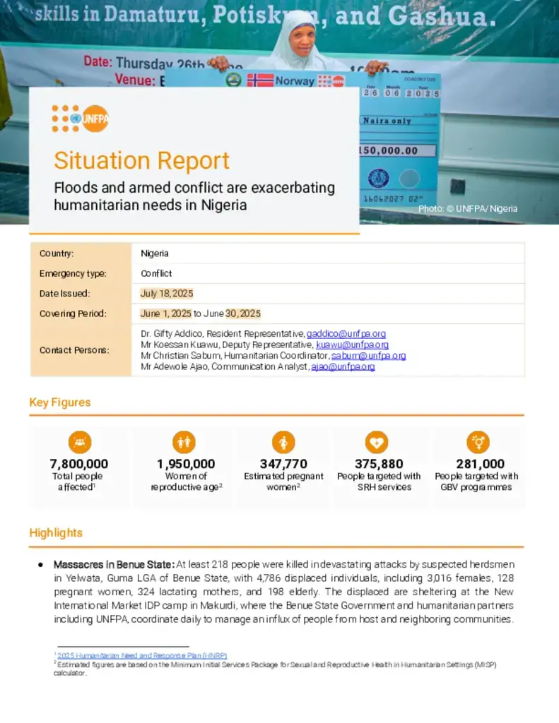 Situation Report on the Crisis in Nigeria - June 2025
