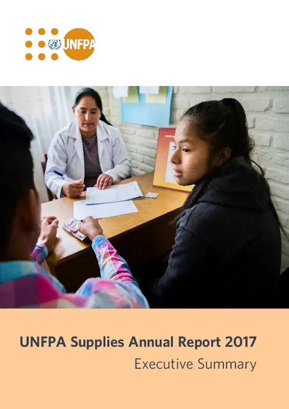 UNFPA Supplies Annual Report 2017 Executive Summary