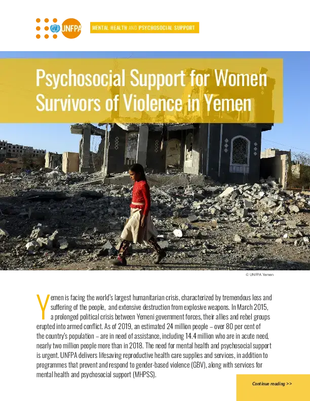 Psychosocial Support for Women Survivors of Violence in Yemen