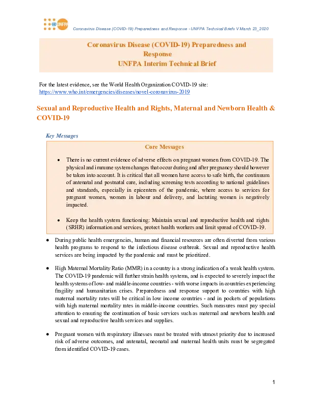 Sexual and Reproductive Health and Rights, Maternal and Newborn Health &…