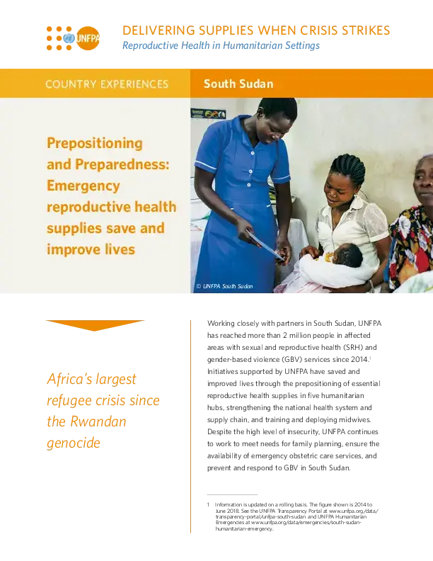 South Sudan: Prepositioning and Preparedness