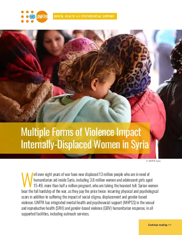 Multiple Forms of Violence Impact Internally-Displaced Women in Syria