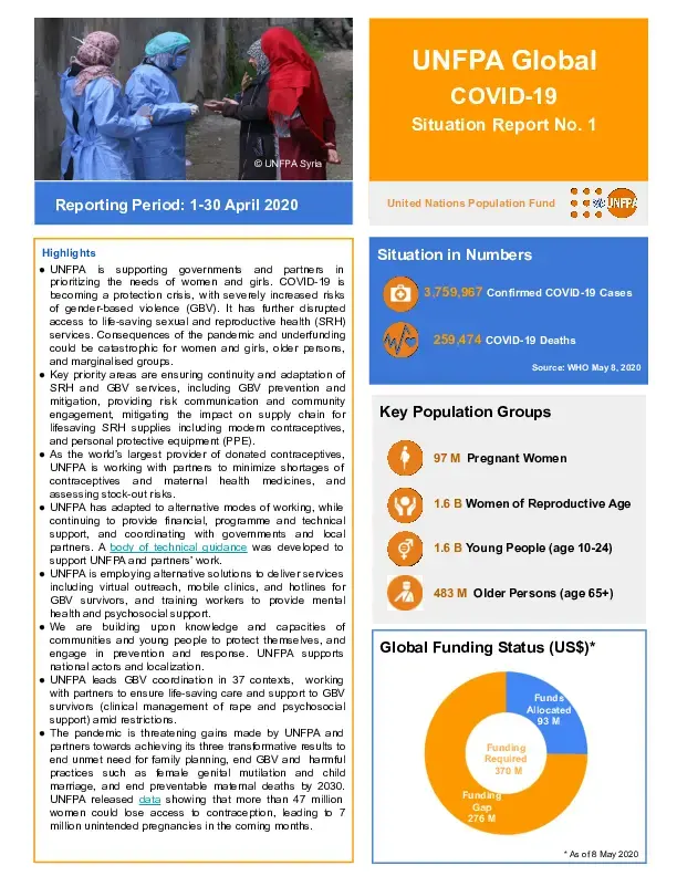 Global COVID-19 Situation Report No. 1