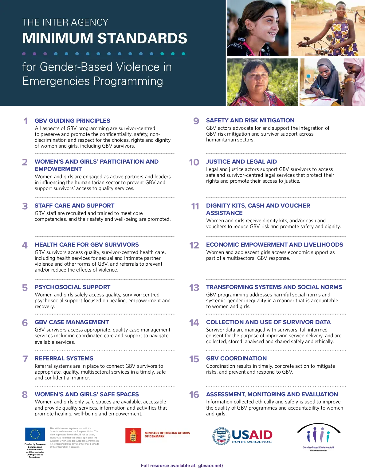 Poster: The Inter-Agency Minimum Standards for Gender-based Violence in…