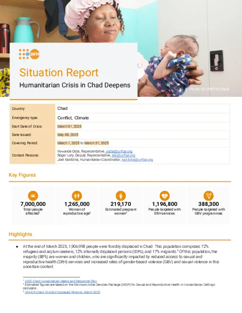 UNFPA Chad Situation Report - March 2025