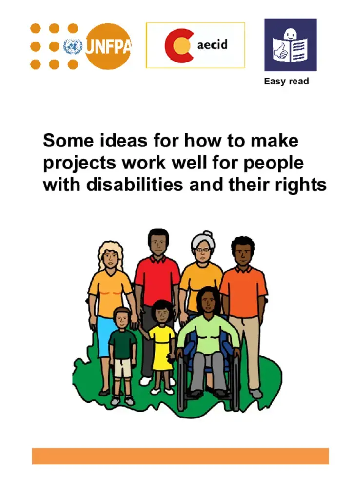 Easy Read Technical brief - Disability inclusion in UNFPA’s programmes: Making…