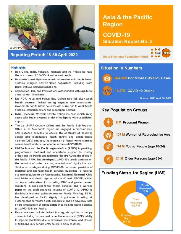 COVID-19 Situation Report No. 2 for UNFPA Asia and Pacific
