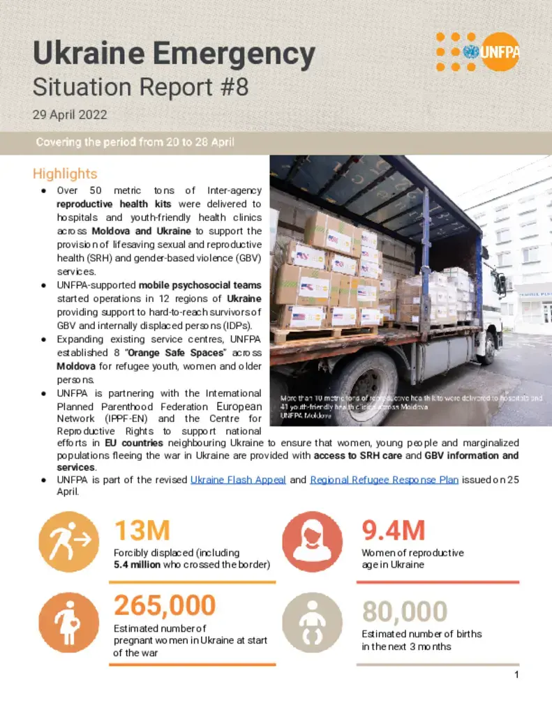 Ukraine Emergency Situation Report #8 – 29 April 2022
