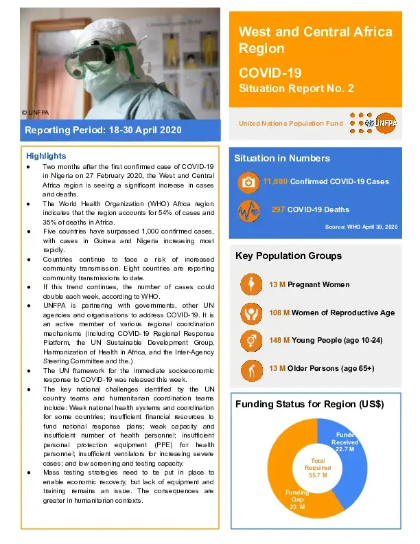 COVID-19 Situation Report No. 2 for UNFPA West and Central Africa
