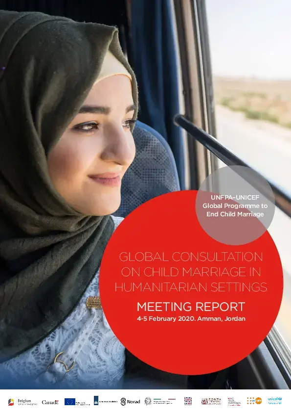 Global consultation on child marriage in humanitarian settings 