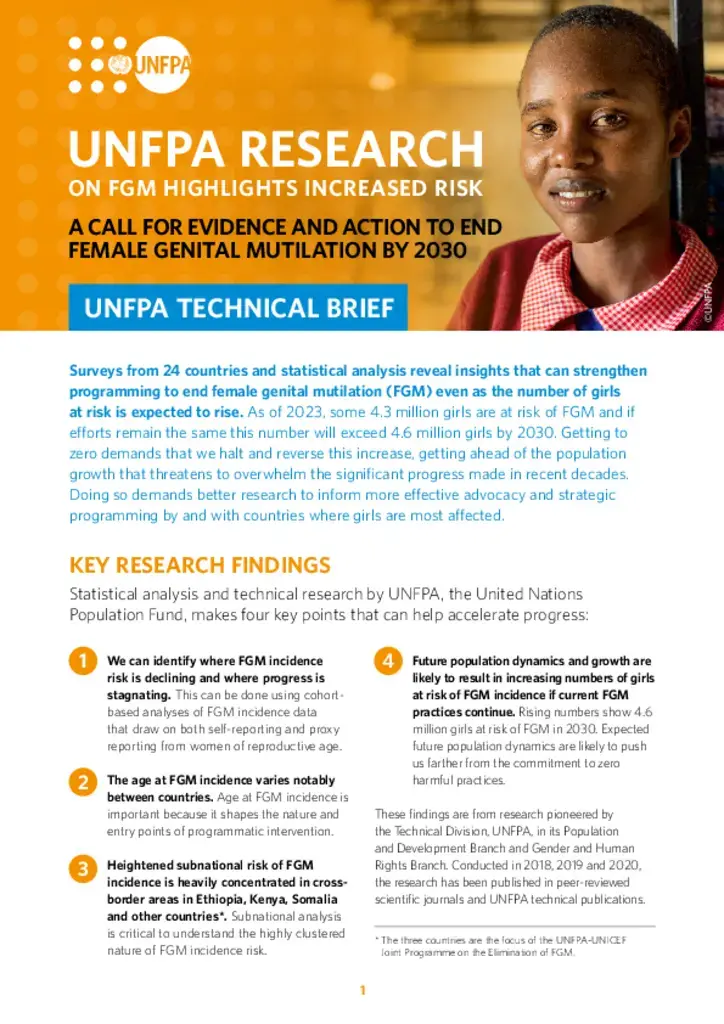 UNFPA research on FGM highlights increased risk: A call for evidence and action…