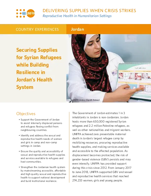 Jordan: Securing Supplies for Syrian Refugees while Building Resilience in…